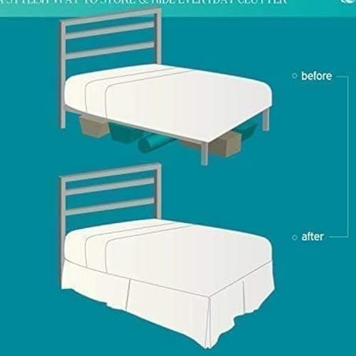 High Lane Bedding Full Bed Skirt with 15 Drop - Black