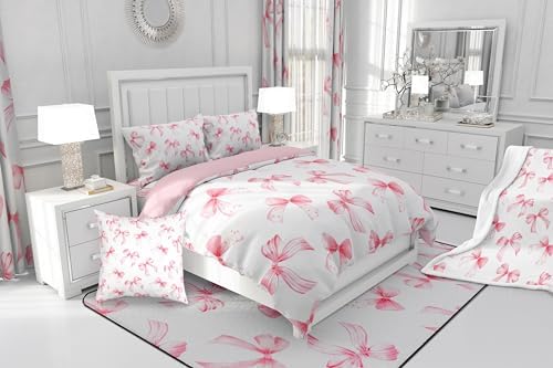 Feelyou Pink Bow Duvet Cover Set