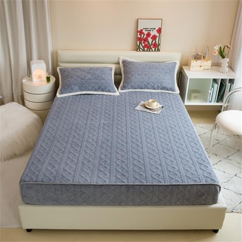 BYHIP Velvet Mattress Protector Twin Set