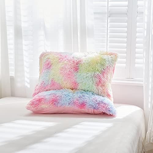 SUCSES Pink Fluffy Duvet Cover Set for Girls 1