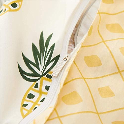 Feelyou Yellow Pineapple Duvet Cover Set Queen Size