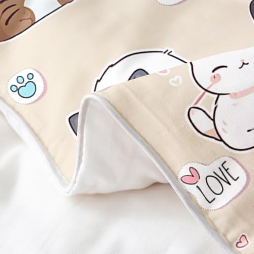 Feelyou Cute Cat Duvet Cover Set 2Pcs Twin 100 Cotton 1