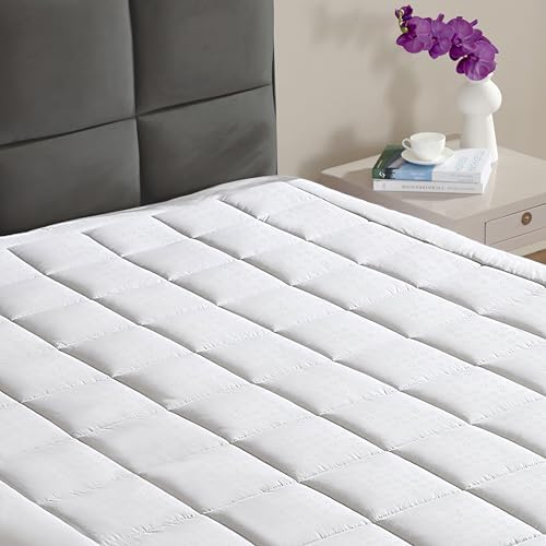 CirclesHome Twin Mattress Pad Pillow Top - 100 Cotton Ultra Plush