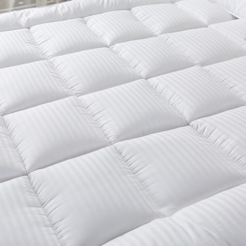 BEIVIG Extra Thick Plush Mattress Topper with Down Alternative Fill