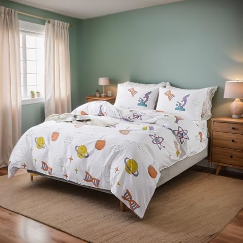 Lemfux Science Themed Kids Duvet Cover Set