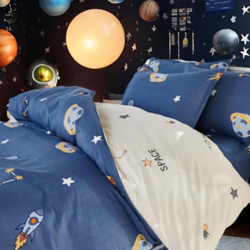 Brandream Outer Space Duvet Cover Set for Kids
