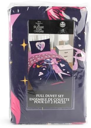 Jay Franco Duvet Cover Set - 3 Piece Purple Nightmare Before Christmas Full