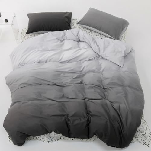 Gray Kids Duvet Cover Set Queen 100 Cotton