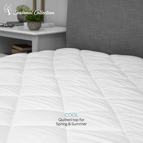 SensorPEDIC All Seasons Reversible Mattress Pad Twin White 1