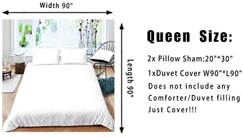 Feelyou Abstract Duvet Cover Set - Pink Black Pattern Queen Size 3Pcs
