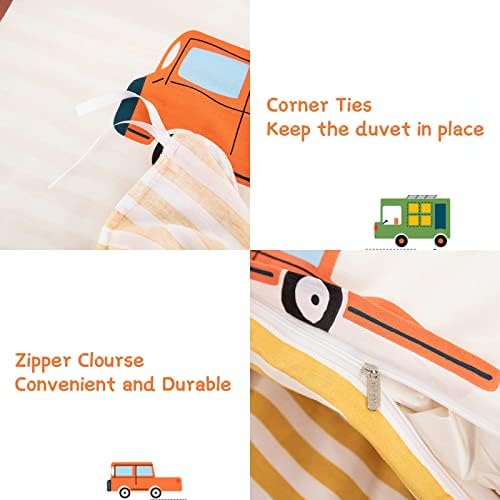DJY Cartoon Car Duvet Cover Set Twin Size 1