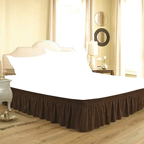 Good Night Bedding Wrap Around Bed Skirt with Elastic Ruffles