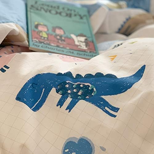 BlueBlue Dinosaur Duvet Cover Set Queen 100 Cotton