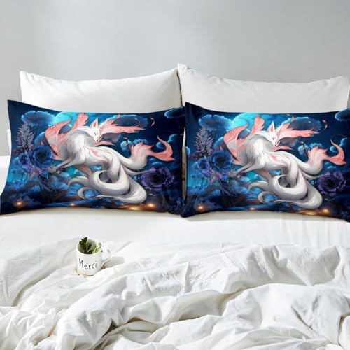 Feelyou Japanese Ukiyoe Floral Duvet Cover Set