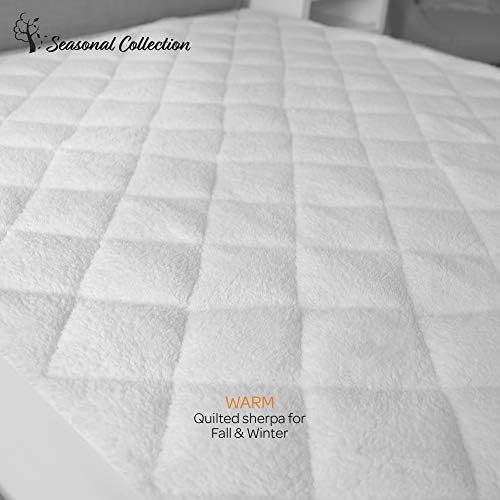 SensorPEDIC All Seasons Reversible Mattress Pad Twin White 1