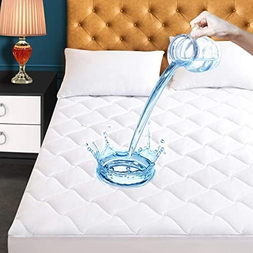 JamRest Full Size Quilted Mattress Pad with Waterproof Cooling Cover