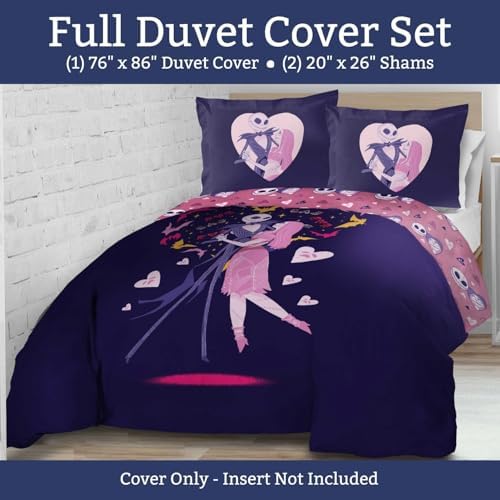 Jay Franco Duvet Cover Set - 3 Piece Purple Nightmare Before Christmas Full