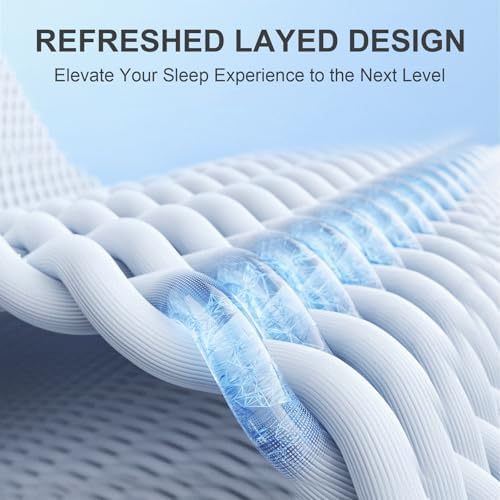 Kayfia King Mattress Pad with Breathable 3D7D Snow Down Alternative Fill