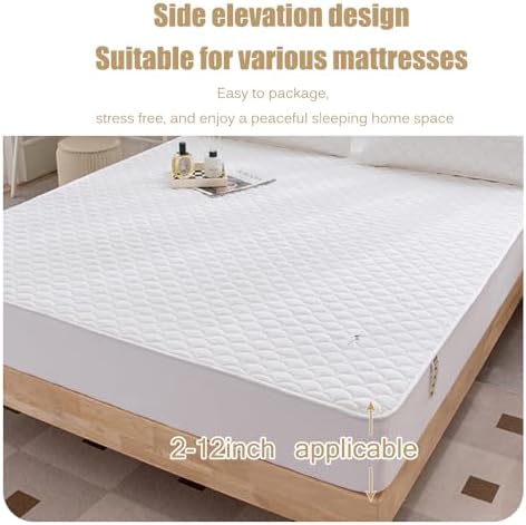 Raw Cotton Mattress Protector Pad with Quilted Design