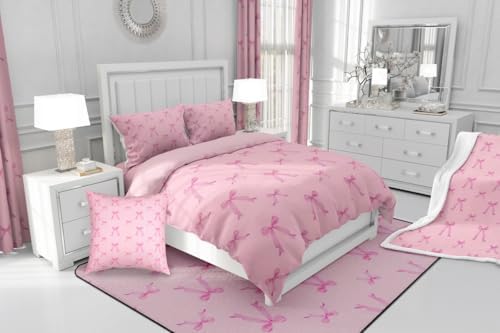 Feelyou Kids Pink Bow Duvet Cover Set