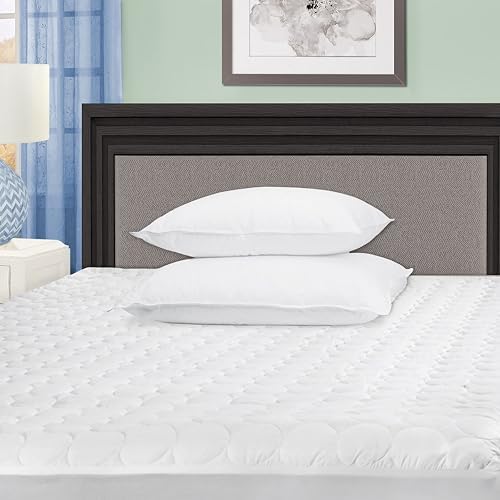 Superior Quilted Mattress Pad Protector Queen White