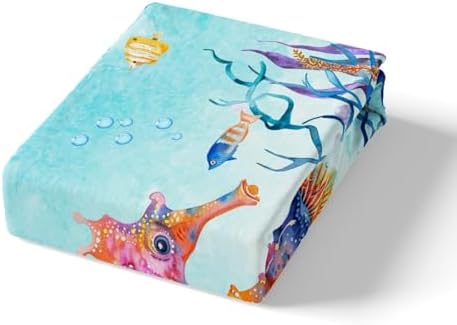 Feelyou Seahorse Duvet Cover Set - Full Size Lightweight Kids Bedding