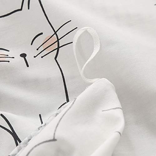 Cute Cat Duvet Cover Set Twin for Kids