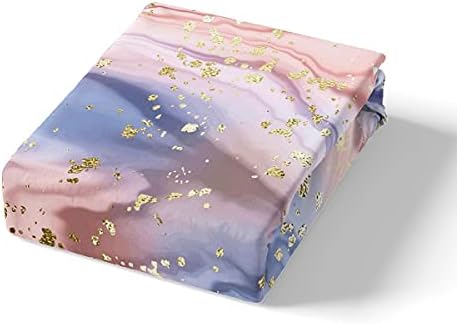 Feelyou Girls Pink Marble Duvet Cover Set