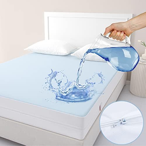 JETS HOME Twin Zippered Mattress Encasement - Waterproof 6-Sided Protector