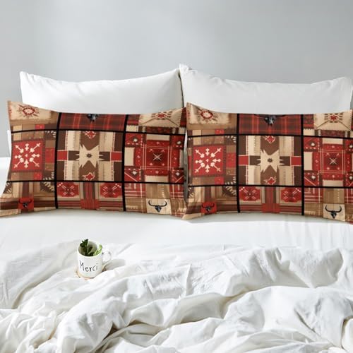 Feelyou Cow Skull Duvet Cover Set for Kids Boys Girls 1