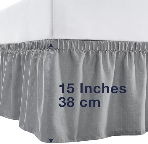 Casual Living Ruffled Bed Skirt for Twin XL Grey