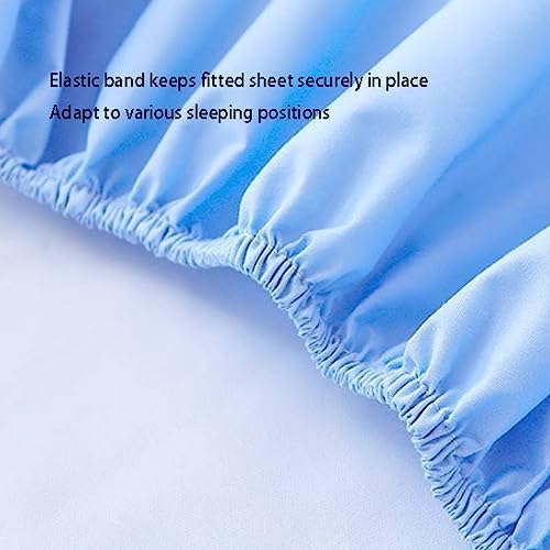 FCLDESHOP Fitted Mattress Pad 90x200cm 2pcs Light Yellow
