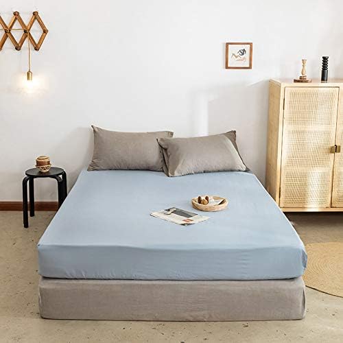FCLDESHOP Cotton Mattress Pad Cover 180x200cm Green
