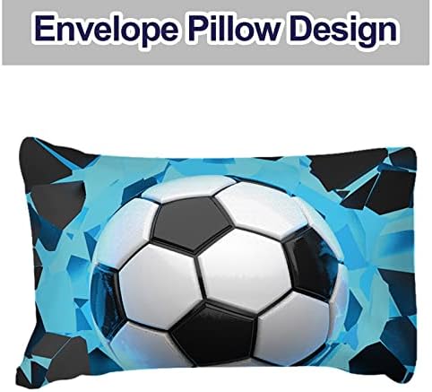 WONGS BEDDING Blue Soccer Duvet Cover Set Queen