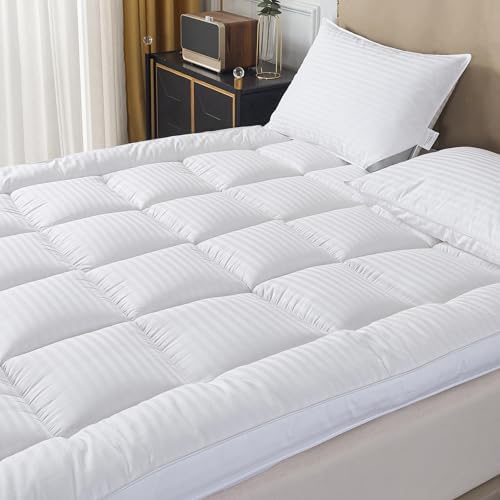 BEIVIG Extra Thick Plush Mattress Topper with Down Alternative Fill