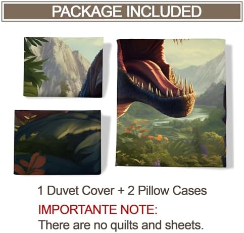 LTAETHC Dinosaur Duvet Cover Twin Set