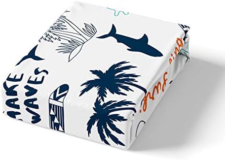 Feelyou 3D Print Duvet Cover Set with Surfboard and Palm Design