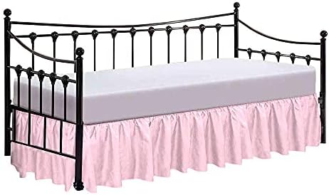 ABP Ruffled Bed Skirt Pink 18 Drop Twin Size