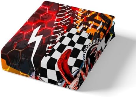 Jejeloiu Motocross Bedding Set Twin Size Duvet Cover