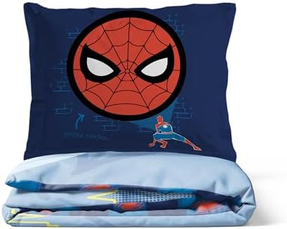 Jay Franco Duvet Cover Set Spiderman Kids Bedding Blue Queen