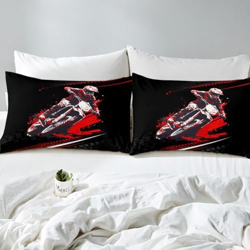 Feelyou Motorcycle Duvet Cover Set Queen Size 1