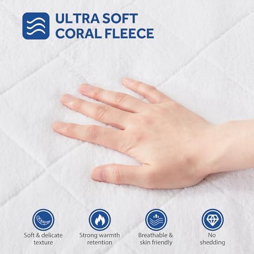 Sealy Queen Heated Mattress Pad with Plush Top and 10 Heat Settings