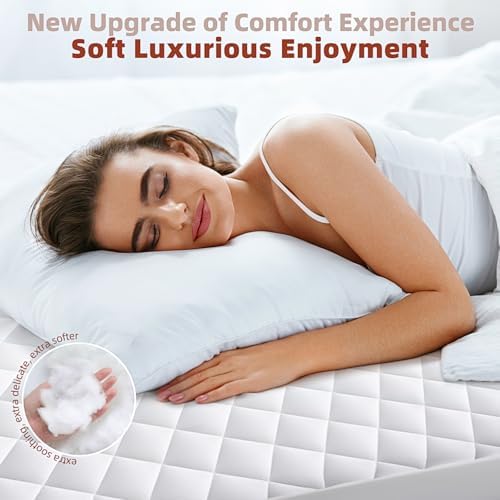 CHERIMOR Twin Mattress Pad 75x39 White Deep Pocket
