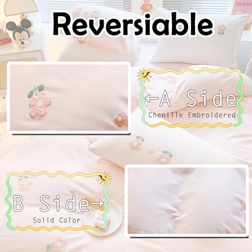 MorroMorn 3D Embroidered Duvet Cover Set Queen Size