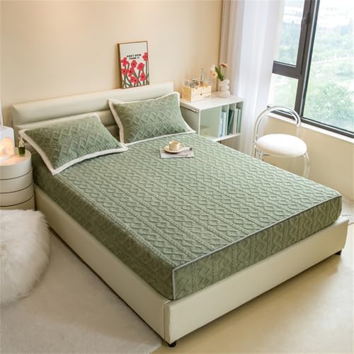 BYHIP Velvet Fitted Sheet Mattress Protector
