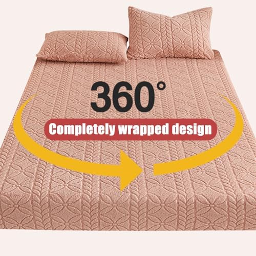 LDLCYCN Luxury Velvet Mattress Cover 90x200cm Twin