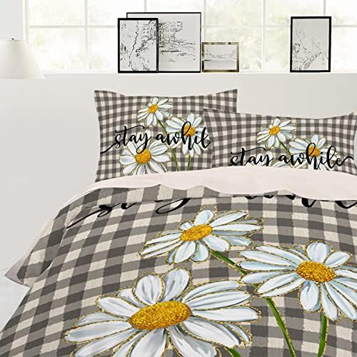 OComster California King Duvet Cover Set with 2 Pillowcases