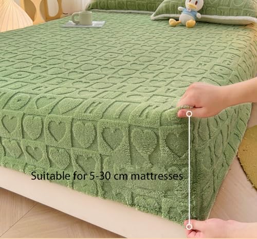 FCLDESHOP Flannel Mattress Pad Cover 190x200cm