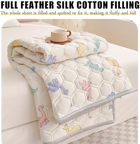 LDLCYCN Queen Mattress Cover 120x200cm Cotton Soft Non-Slip Protector