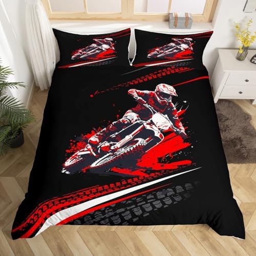 Feelyou Motorcycle Duvet Cover Set Queen Size 1